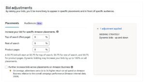 Amazon Placement Bid Adjustment
