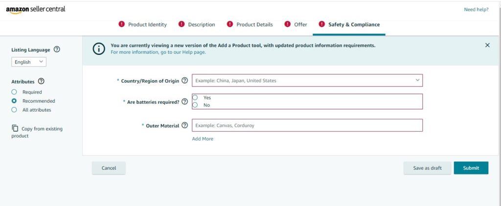 how to generate asin number for amazon