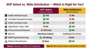 Amazon KDP Select vs Wide Distribution
