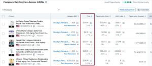 Competitive price tracking