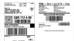 Amazon box label 