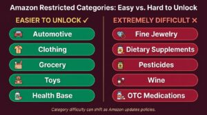 Amazon hard vs easy categories gating