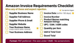 how to prepare invoice for Amazon ungating