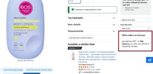 resellers on Amazon listing