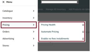Pricing Amazon Seller Central