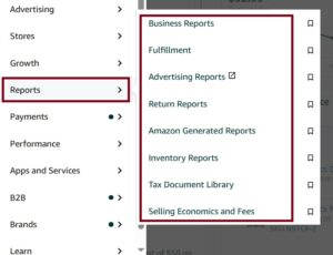 Reports - Amazon Seller Central